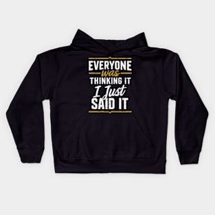 Unspoken Thoughts Kids Hoodie